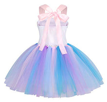 Load image into Gallery viewer, Jurebecia Mermaid Costume Princess Dresses Girls Mermaid Birthday Party Tulle Tutu Dress Kids Halloween Cosplay Outifts Clothes with Headband Silver Size 4-5 Years

