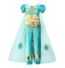 Load image into Gallery viewer, Lito Angels Girls Princess Costumes Green Birthday Halloween Fancy Dress Up Size 8 B
