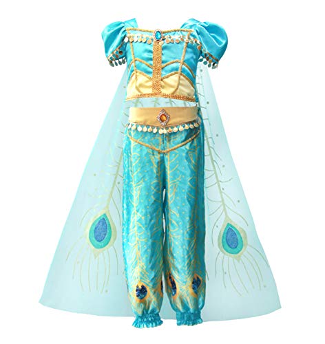 Lito Angels Girls Princess Costumes Green Birthday Halloween Fancy Dress Up Size 8 B