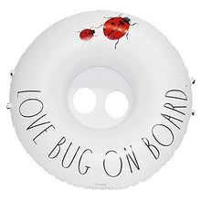 Load image into Gallery viewer, Rae Dunn Toddler Float with Canopy by CocoNut Float Love Bug on Board Theme - Child Sized Inflatable Raft &amp; Durable Water Toy - Stable Ride-On for Summer Parties &amp; Swim Events
