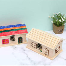 Load image into Gallery viewer, Wood House Coin Money Bank Coin Bank with Lock Unfinished Wooden House Piggy Bank Toys DIY Craft Paint Saving Money Bank Gifts for Kids Toddler Girls bitrthday Gift Toy Boys Kids Money Storage Box
