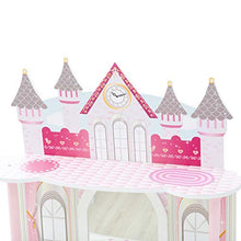 Load image into Gallery viewer, Teamson Kids Pretend Play Kids Vanity Table and Chair Vanity Set with Mirror Makeup Dressing Table with Drawer Castle Play Set with Accessories for Girls Dreamland Castle Play Vanity Set White Pink
