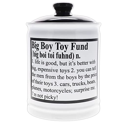 Cottage Creek Big Boy Toy Fund Piggy Bank for Adults Best Gifts for Men Dad
