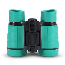 Load image into Gallery viewer, Dilwe Child Binocular, 3 Colors 4 Times Blue Coated Telescope Binoculars with Lanyard and Storage Bag for Kids Outdoor Hunting Birdwatching Travelling Climbing(Green)
