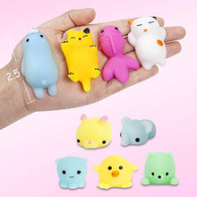 Load image into Gallery viewer, KIZCITY 60 Pcs Mochi Squishies, Kawaii Squishy Toys for Party Favors, Animal Squishies Stress Relief Toys for Boys &amp; Girls Birthday Gifts, Classroom Prize, Goodie Bags Stuffers
