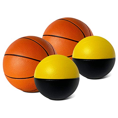Botabee Foam Mini Basketball Set for Mini Hoop Basketball, 4 Pack | Set Includes (2) 4