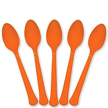 Load image into Gallery viewer, Amscan Orange Peel Plastic Spoons, 20 pieces
