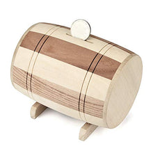 Load image into Gallery viewer, WSZJJ Wooden Wine Barrel Money Box Piggy Bank Savings Carving Handmade Wine Barrel Wood Safe Money Bank
