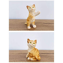 Load image into Gallery viewer, DOITOOL 4pcs Miniature Cat Figurines Resin Mini Kitty Figure Sculpture Animal Characters Toys Playset Fairy Garden Statues for DIY Terrarium Dollhouse Decor Landscape Accessories
