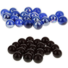 Load image into Gallery viewer, MNTT Marble Balls,Home Decor Aquarium Toys Bouncing Ball Marbles Games Pat Toys Machine Beads Transparent Ball Glass Ball(Black 20pcs)
