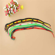 Load image into Gallery viewer, TOYANDONA 10PCS Artificial Rubber Snakes Simulation Snake Model Party Prank Prop for Siblings Festival Trick Supplies Scare Birds(Black Round Head Snake)
