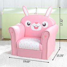 Load image into Gallery viewer, Tesmula gt2-kj Children&#39;s Single Sofa Cute Series Rabbit Model Dark Pink
