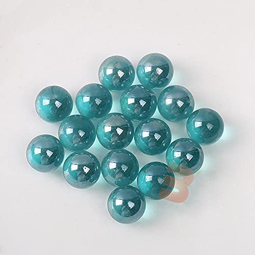 MNTT Marble Balls,Home Decor Aquarium Toys Bouncing Ball Marbles Games Pat Toys Machine Beads Transparent Ball Glass Ball(Light Blue 20pcs)
