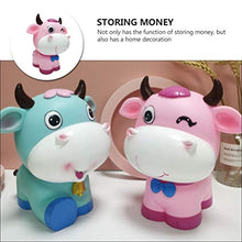 Load image into Gallery viewer, PRETYZOOM Cow Piggy Bank Cattle Calf Coin Money Bank Money Saving Box Ox Figurine Statue Table Decoration Chinese Zodiac Ox Year Gift for Boys Girls Children
