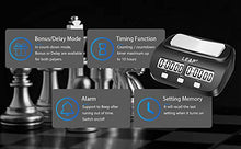 Load image into Gallery viewer, Chess Clock Digital Chess Timer Count UP/ Down Bonus Delay Chess Clock, Portable (Black)
