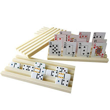 Load image into Gallery viewer, Yuanhe Set of 4 Plastic Domino Holders,Domino Racks,Domino Trays-Great for Domino Games and palying Cards Games at Home- Dominoes NOT Included

