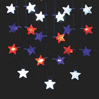 Light-Up Patriotic Star Necklaces - Jewelry - 6 Pieces