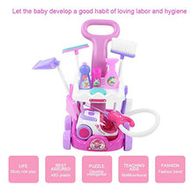 Load image into Gallery viewer, Plastic Cleaning Toy, Pretend Trolley Toy, Role Play Toy, Household Pink for Girls for Boys(Pink)
