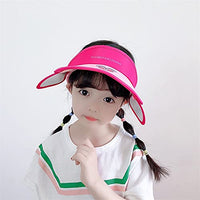HUOQILIN Children's Sunscreen Hats, Summer Boy Girls Anti-UV Radio Sky, Sunshade, Telescopic, Better Sun Protection (Color : Pink)