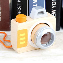 Load image into Gallery viewer, TOYANDONA Wooden Camera Kaleidoscope Toy Camera Wooden Camera Toy Wooden Kaleidoscope Toy Birthday Gift Teaching Tool Toy for Children
