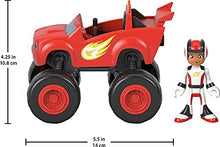Load image into Gallery viewer, Fisher-Price Blaze and the Monster Machines Blaze &amp; AJ, Large Push-Along Monster Truck with Poseable Figure for Preschool Kids Ages 3 and Up
