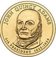 Load image into Gallery viewer, John Quincy Adams Presidential $1 Coin 2008 P BU UNC Philadelphia Mint
