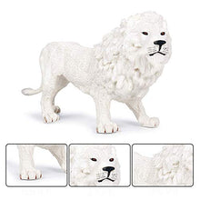 Load image into Gallery viewer, ZIUKENR White Lion Animal Model, White Lion Figurine Toy Lifelike Simulation Animal Model Toy Birthday Christmas Educational Cognition Toy for Kids
