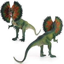 Load image into Gallery viewer, Moanyt Realistic Looking Dilophosaurus Dinosaur Action Figure Toys Simulation Plastic Dinosaurs Ornaments for Kids and Toddler Girls Boys Education
