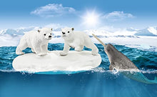 Load image into Gallery viewer, Schleich Wild Life, Arctic Animal Toys for Kids, Polar Playground 4-piece Playset with Baby Polar Bears and Narhwal Toys
