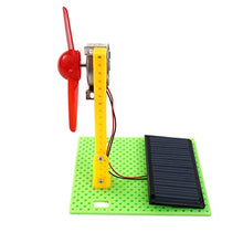 Load image into Gallery viewer, Newrys DIY Wooden Solar Fan Model Building Assembly Kids Toys, Early Science Education A
