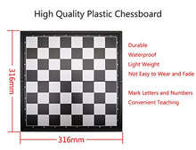 Load image into Gallery viewer, 12.5&quot; Magnetic Chess Set with Folding Chess Board Outdoor Travel Portable Chess Set for Adults and Kids, Black &amp; White Color
