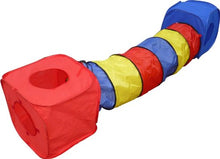 Load image into Gallery viewer, HDP Rainbow Pop Collapsible Cubes and Tunnel Play Set for Cats Size:Set Color:Assorted
