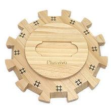 Load image into Gallery viewer, Dominoes Mexican Train Hub Up to 12 Players, Plusvivo Wooden Mexican Train Hub Centerpiece with Felted Bottom Made of Superior Pine
