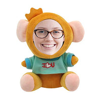 AsiaRhyme Personalized 3D Face 7 Brown Monkey Dolls for 4 Year Old Girls,Small Baby Dolls for 7 Year Old Girl