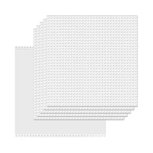 Load image into Gallery viewer, BOROLA Peel-and-Stick Building Base Block Plate - 10&quot; x 10&quot; in Variety Color, Compatible Most Major Brands Building Bricks (6-Pack, White)
