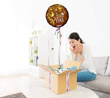 Load image into Gallery viewer, BALOONS IN THE BOX I Miss You Inflated Helium Balloon | Customizable Greeting Card | Plays a Happy Birthday Jingle When Opened
