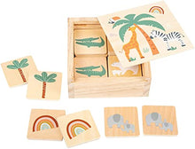 Load image into Gallery viewer, Small Foot -Safari Wooden Memory Game-Shape Sorting Matching Games for Boys and Girls- Perfect for Birthday Parties, Classrooms, Family Game Night

