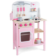 Load image into Gallery viewer, New Classic Toys Pink Wooden Pretend Play Toy Kitchen for Kids with Role Play Bon Appetit Included Accesoires
