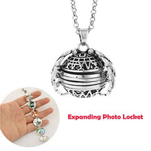 Load image into Gallery viewer, SuperThinker Expanding Photo Locket Necklace Pendant 4 Pictures Frame Gift Jewelry Decoration for Kids,Women,Boys (Copper)
