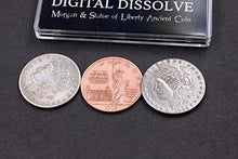Load image into Gallery viewer, ZQION Enjoyer Digital Dissolve (Morgan &amp; Statue of Liberty Ancient Coin) Close up Magic Coin Tricks Illusions Coins Gimmick
