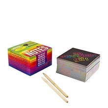 Load image into Gallery viewer, Purple Ladybug Rainbow Scratch Off Mini Art Notes 2 Wooden Stylus Set: 150 Sheets Of Rainbow Scratch
