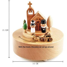 Load image into Gallery viewer, nologo WJDHZ Wooden Music Box with Moving Train, Handcrafted Musical Box Toy Decoration Birthday for Kids Boys Girls

