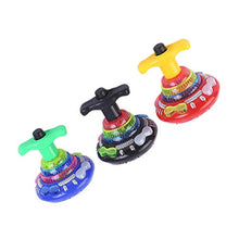 Load image into Gallery viewer, SOIMISS 3pcs Funny Flashing Music Gyro Spinning Top Gyrator LED Shining Toys Party Supplies for Kids (Random Color)
