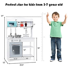 Load image into Gallery viewer, Costzon Kids Kitchen Playset, Cooking Pretend Play Toy Kitchen with Sink, Stove, Oven, Storage Shelf and Accessories, Wooden Chef Pretend Play Set for Toddlers with Realistic Sound Experience
