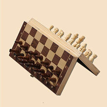 Load image into Gallery viewer, Backgammon Wooden Chess Set Chess Board Travel Portable Folding Board Games Magnetic for Kids Adults Beginner Tournament Chess (Color : Brown, Size : Large)
