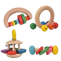 4Pcs Baby Rattle Sets, Early Educational Toys, Learning Toy Non-Toxic & Safe Baby Girl for 3 + Years Baby Boy for Newborn