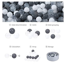Load image into Gallery viewer, Ball Pit Balls for Kids - Macaron Grey &amp; White &amp; Transparent Ocean Balls Plastic Balls for Babies Toddlers Children
