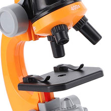 Load image into Gallery viewer, Biological Microscope, High Definition Children Microscope, Plastic 90 Rotating Adjustable Simple for Kids Children(Orange)
