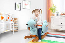 Load image into Gallery viewer, labebe - Baby Rocking Horse, Kids Ride on Toy, Wooden Riding Horse for 1-3 Years Old Boy&amp;Girl, Toddler/Child Outdoor&amp;Indooor Toy Rocker, Plush Stuffed Animal Rocker Chair, Infant Gift - Blue Squirrel

