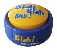 Blah Button - Talking Button Features 12 Blah Sayings - Talking Novelty Gift with Funny Sound Clips
